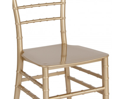 BLNK HERCULES Series Resin Stacking Chiavari Chair - Gold