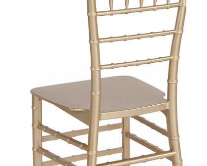 BLNK HERCULES Series Resin Stacking Chiavari Chair - Gold