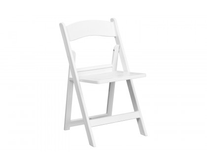 BLNK - HERCULES Series Resin Folding Chair with Slatted Seat