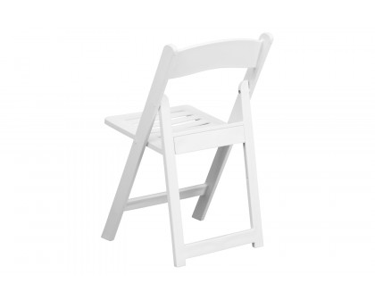 BLNK - HERCULES Series Resin Folding Chair with Slatted Seat