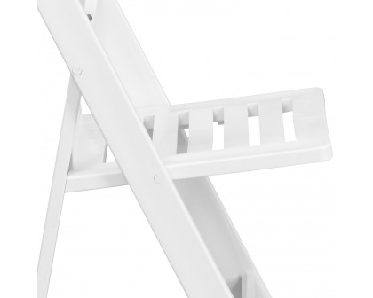 BLNK - HERCULES Series Resin Folding Chair with Slatted Seat