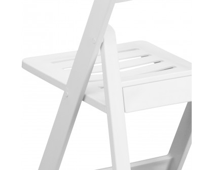 BLNK - HERCULES Series Resin Folding Chair with Slatted Seat