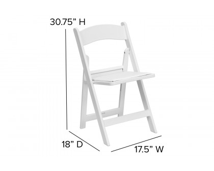 BLNK Hercules Resin Folding Chair - White