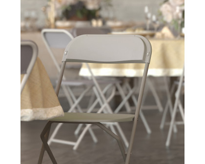 BLNK HERCULES Series Plastic Lightweight Folding Chair - Beige