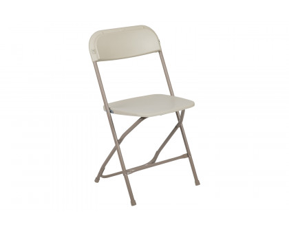 BLNK HERCULES Series Plastic Lightweight Folding Chair - Beige