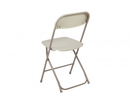 BLNK HERCULES Series Plastic Lightweight Folding Chair - Beige