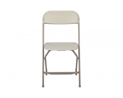 BLNK HERCULES Series Plastic Lightweight Folding Chair - Beige