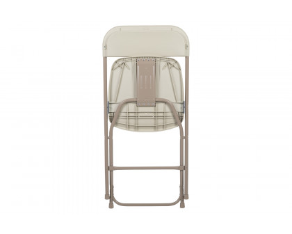 BLNK HERCULES Series Plastic Lightweight Folding Chair - Beige