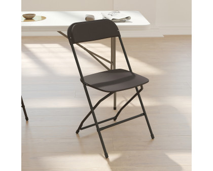 BLNK™ HERCULES Series Plastic Lightweight Folding Chair - Black