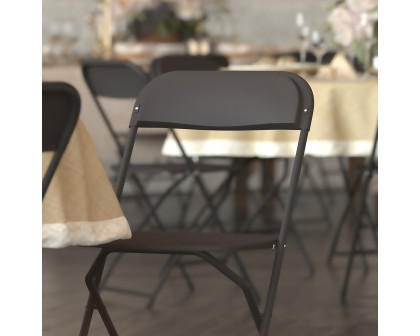 BLNK™ HERCULES Series Plastic Lightweight Folding Chair - Black