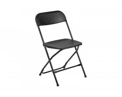 BLNK™ HERCULES Series Plastic Lightweight Folding Chair - Black