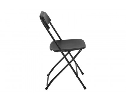 BLNK™ HERCULES Series Plastic Lightweight Folding Chair - Black