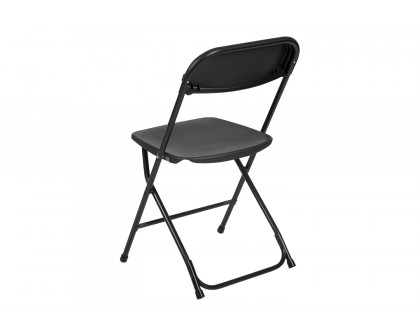 BLNK™ HERCULES Series Plastic Lightweight Folding Chair - Black