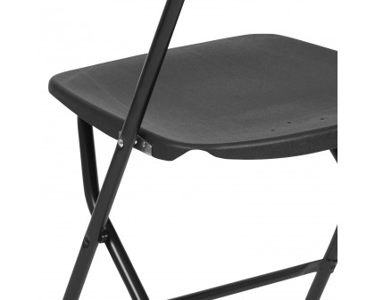 BLNK™ HERCULES Series Plastic Lightweight Folding Chair - Black