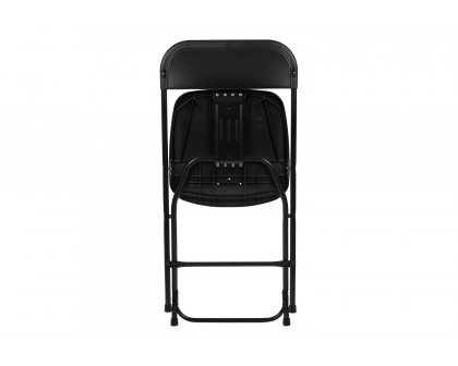 BLNK™ HERCULES Series Plastic Lightweight Folding Chair - Black