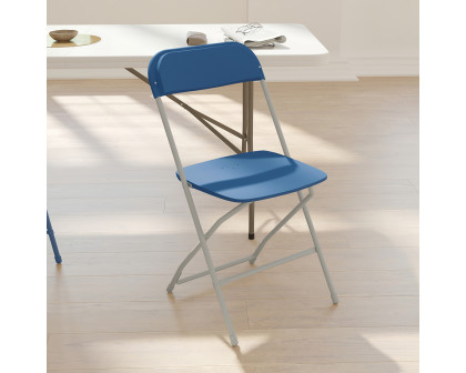 BLNK HERCULES Series Plastic Lightweight Folding Chair - Blue