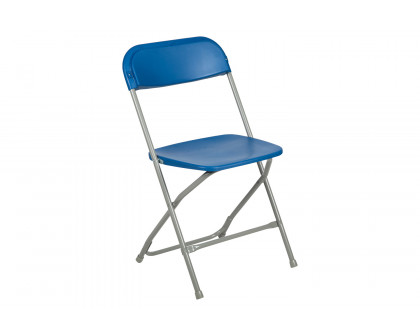 BLNK HERCULES Series Plastic Lightweight Folding Chair - Blue