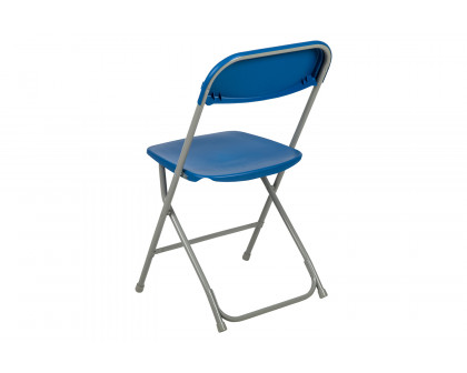 BLNK HERCULES Series Plastic Lightweight Folding Chair - Blue