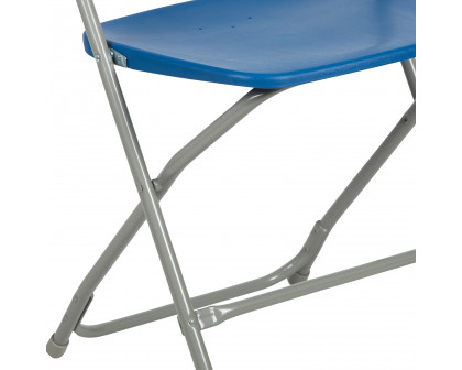 BLNK HERCULES Series Plastic Lightweight Folding Chair - Blue