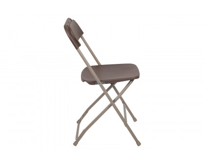 BLNK™ HERCULES Series Plastic Lightweight Folding Chair - Brown