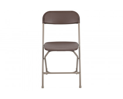 BLNK™ HERCULES Series Plastic Lightweight Folding Chair - Brown