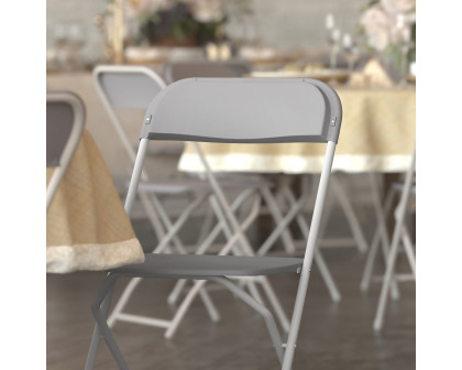 BLNK™ HERCULES Series Plastic Lightweight Folding Chair - Gray