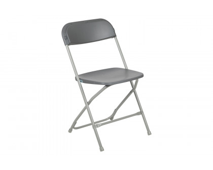 BLNK™ HERCULES Series Plastic Lightweight Folding Chair - Gray