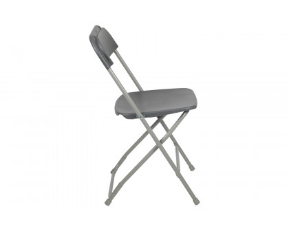 BLNK™ HERCULES Series Plastic Lightweight Folding Chair - Gray