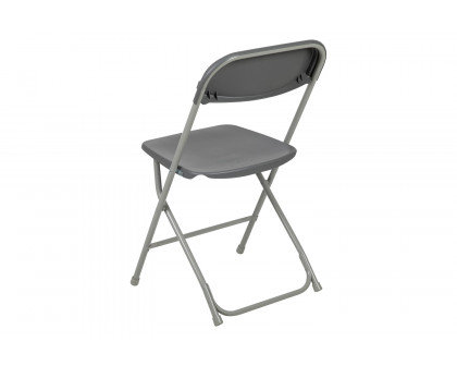 BLNK™ HERCULES Series Plastic Lightweight Folding Chair - Gray