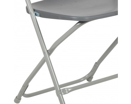 BLNK™ HERCULES Series Plastic Lightweight Folding Chair - Gray