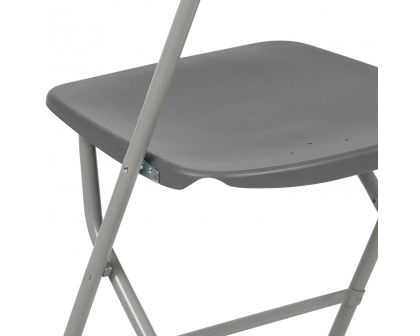 BLNK™ HERCULES Series Plastic Lightweight Folding Chair - Gray