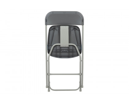 BLNK™ HERCULES Series Plastic Lightweight Folding Chair - Gray