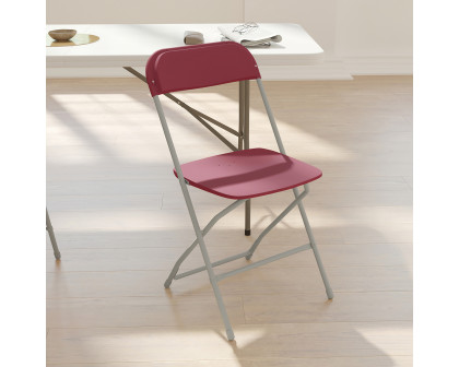 BLNK HERCULES Series Plastic Lightweight Folding Chair - Red