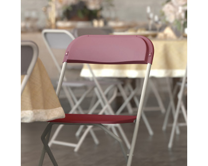 BLNK HERCULES Series Plastic Lightweight Folding Chair - Red