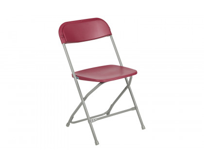 BLNK HERCULES Series Plastic Lightweight Folding Chair - Red