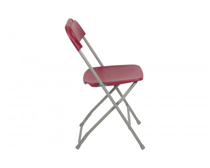 BLNK HERCULES Series Plastic Lightweight Folding Chair - Red