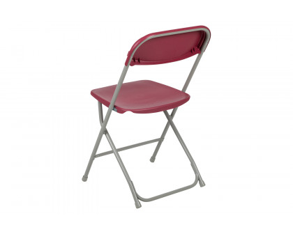 BLNK HERCULES Series Plastic Lightweight Folding Chair - Red