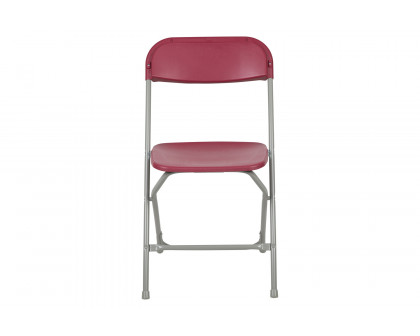 BLNK HERCULES Series Plastic Lightweight Folding Chair - Red