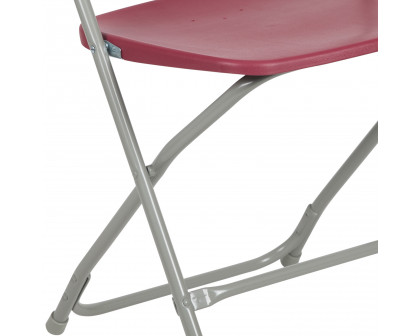 BLNK HERCULES Series Plastic Lightweight Folding Chair - Red