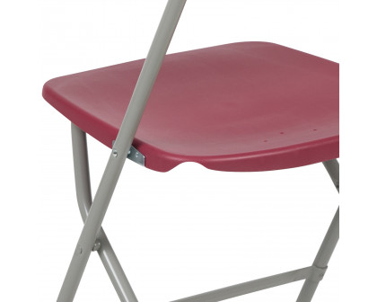 BLNK HERCULES Series Plastic Lightweight Folding Chair - Red