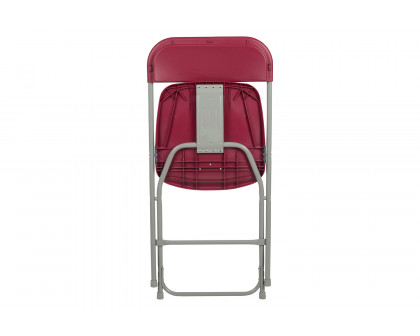 BLNK HERCULES Series Plastic Lightweight Folding Chair - Red