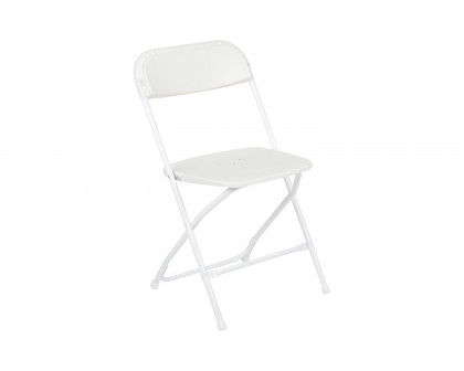 BLNK™ HERCULES Series Plastic Lightweight Folding Chair - White