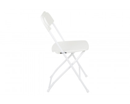 BLNK™ HERCULES Series Plastic Lightweight Folding Chair - White