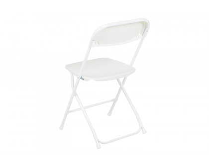 BLNK™ HERCULES Series Plastic Lightweight Folding Chair - White