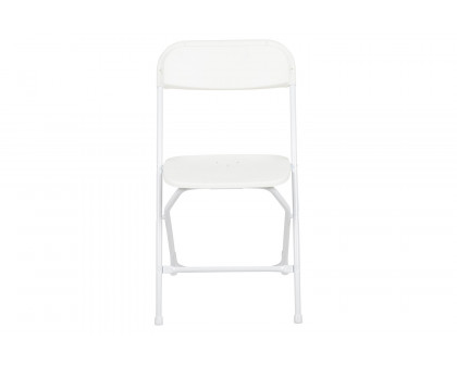 BLNK™ HERCULES Series Plastic Lightweight Folding Chair - White