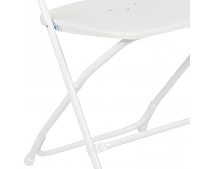 BLNK™ HERCULES Series Plastic Lightweight Folding Chair - White