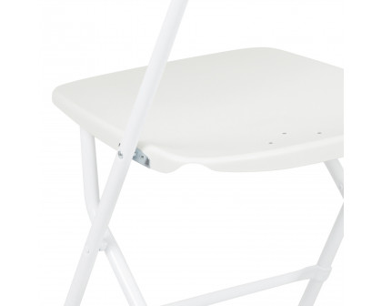 BLNK™ HERCULES Series Plastic Lightweight Folding Chair - White