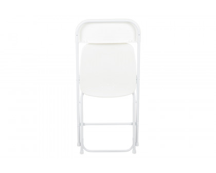 BLNK™ HERCULES Series Plastic Lightweight Folding Chair - White