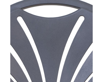 BLNK HERCULES Series Plastic Fan Back Folding Chair - Charcoal