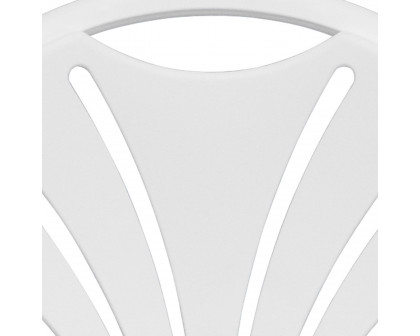 BLNK HERCULES Series Plastic Fan Back Folding Chair - White